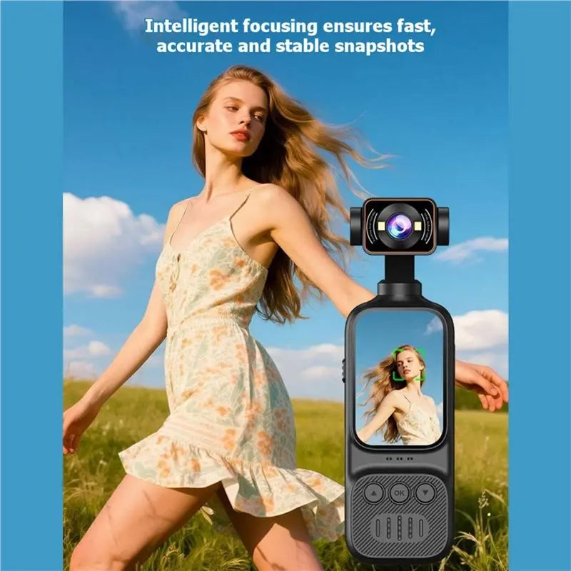 AAAEL-2K Full HD Action Camera Rotatable Direction Night Vision Sports Camera Handheld Pocket Wifi Bike Vlog Recording