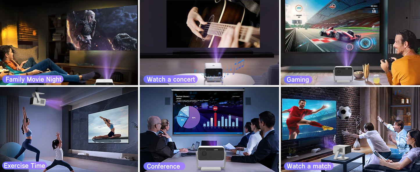 C30 Pro Led Video Projector Business 4K Android Smart Bluetooth Wifi Phone Tv Stick 4K Android Tv Home Cinema 3D Movie Projector