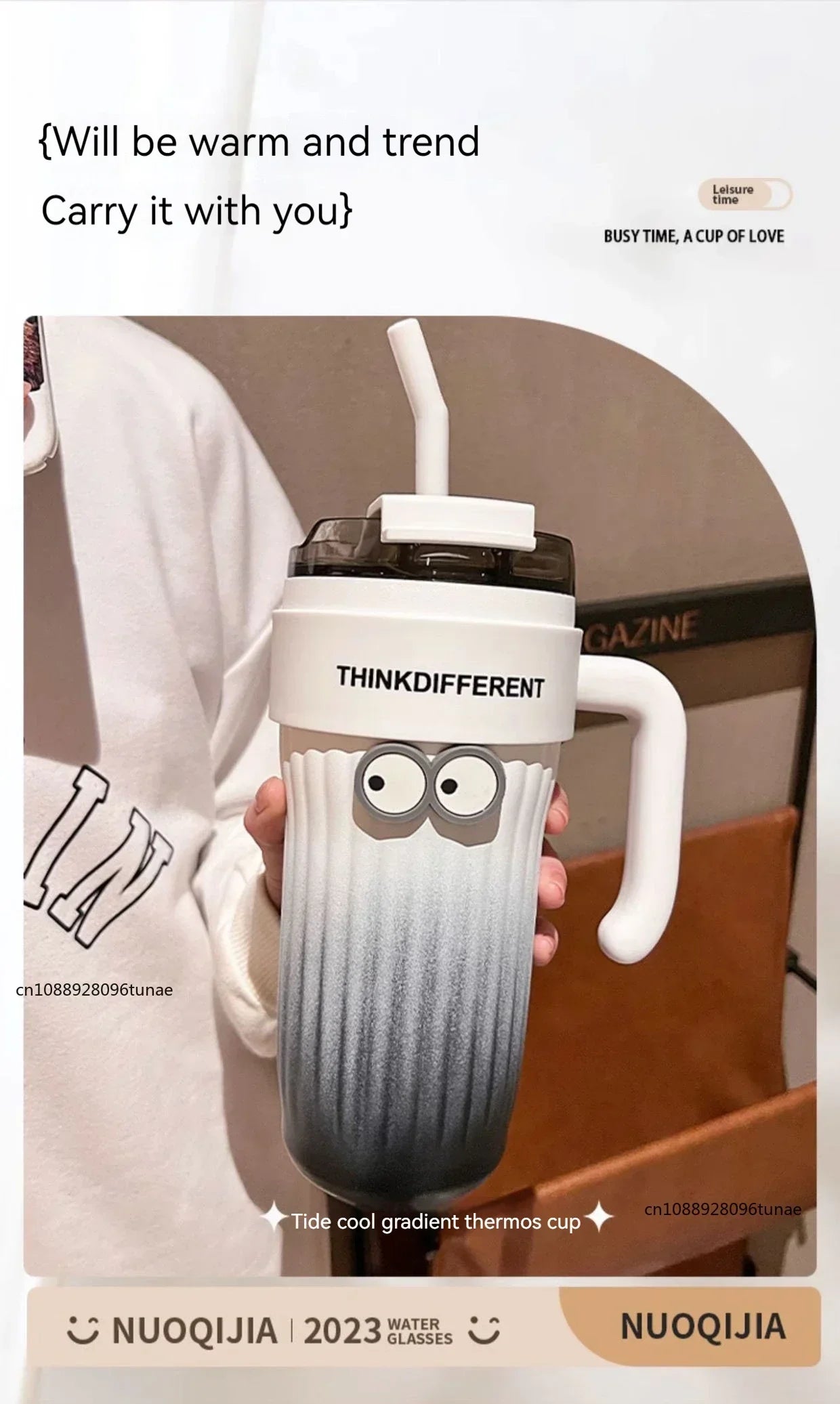 860ML Stainless Steel Thermo Bottle Large Capacity Coffee Cup Sport Insulated Cup Portable Tumbler Vacuum Flasks Car Thermal Cup