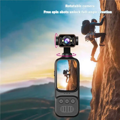 AAAEL-2K Full HD Action Camera Rotatable Direction Night Vision Sports Camera Handheld Pocket Wifi Bike Vlog Recording