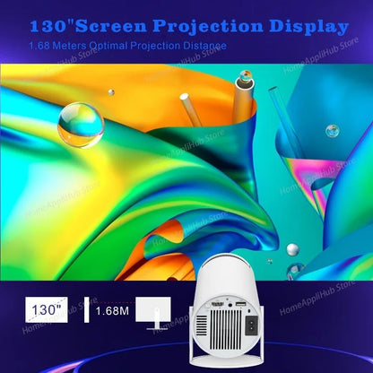 HY300 Home Projector 4K Portable LCD Ultra HD Wall Projection Wireless Screen Mirroring Android 1080P