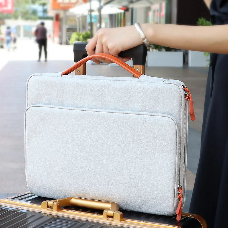 Laptop Bag for MacBook M4 Air 15 Case M3 M2 M1 Pro 13 14 15.4 Shockproof and Waterproof Fabric Handbag for MacBook 13.3 Inch