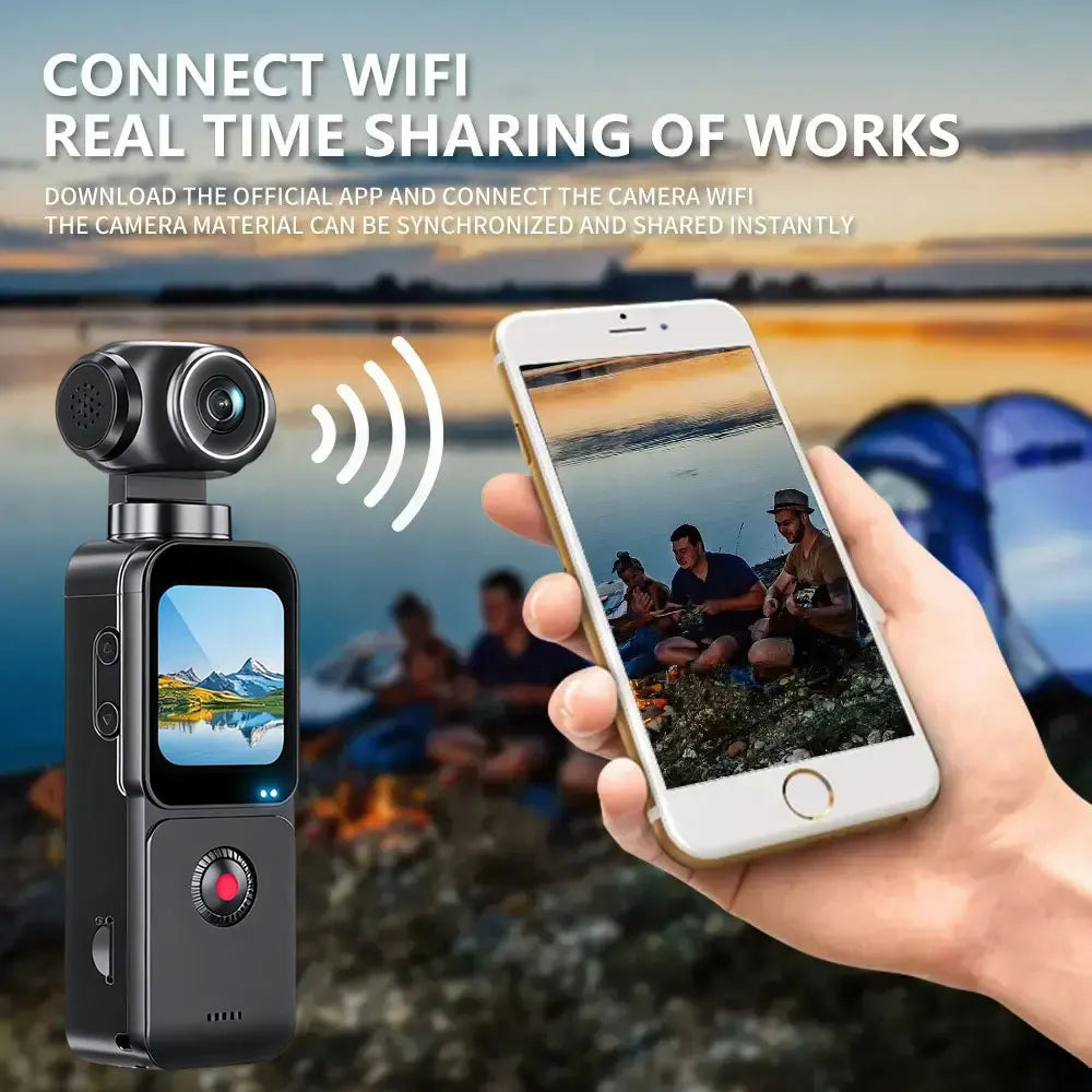 ANSVICAM 5K Action Camera Anti-shake Pocket Vlogging Cam  270° Auto Rotative 4K 60FPS Sports DV Portable Digital Video Recorder