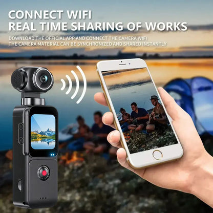 ANSVICAM 5K Action Camera Anti-shake Pocket Vlogging Cam  270° Auto Rotative 4K 60FPS Sports DV Portable Digital Video Recorder
