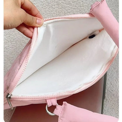 Girlish 15.6inch Laptop Bag Shoulder Straps Love Embroidery Laptop Case Lightweight Large Capacity Ultrabook Cover Business