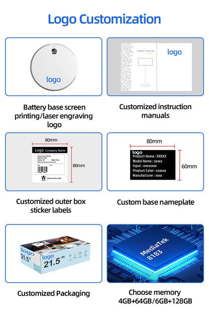27 32 Inch Smart Home TV Movable Charging Digital Signage Portable Smart Screen Display Built-in Speaker Smart TV Monitor