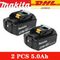 100% Original Makita 18V 5Ah 6Ah 9Ah Lithium Battery & Charger, Replacement Battery for DDF487 Cordless Impact Drill