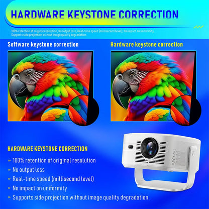Velec 1100ANSI HY450 Max Auto Focus Beam Projector 8K 1080P Android 14 Voice Control BT5.4 Auto Offset Home Theater For Outdoor