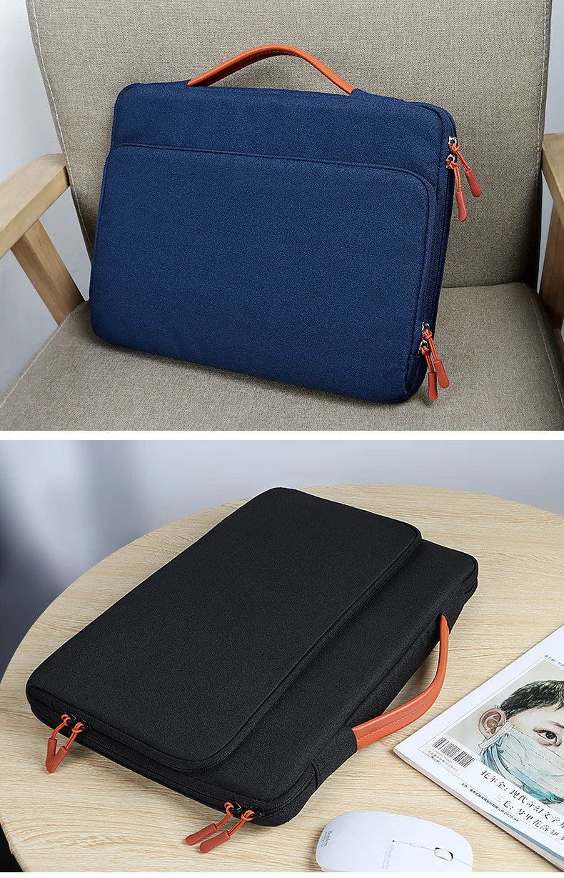 Laptop Bag for MacBook M4 Air 15 Case M3 M2 M1 Pro 13 14 15.4 Shockproof and Waterproof Fabric Handbag for MacBook 13.3 Inch