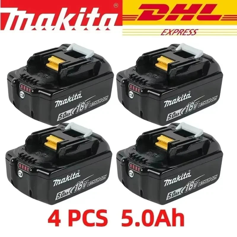 100% Original Makita 18V 5Ah 6Ah 9Ah Lithium Battery & Charger, Replacement Battery for DDF487 Cordless Impact Drill