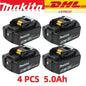 100% Original Makita 18V 5Ah 6Ah 9Ah Lithium Battery & Charger, Replacement Battery for DDF487 Cordless Impact Drill