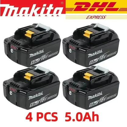 100% Original Makita 18V 5Ah 6Ah 9Ah Lithium Battery & Charger, Replacement Battery for DDF487 Cordless Impact Drill