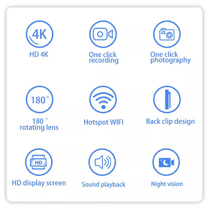 Ultra HD 4K WiFi Mini Camera Portable Digital Video Recorder Police BodyCam Infrared Night Vision Sports DV Riding Camcorder 카메라