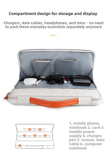 Laptop Bag For Xiaomi Dell Hp Lenovo Notebook Computer For Macbook Air M4 Pro M5 M3 M1 M2 13 14 15 15.6 16 12 Sleeve Case Cover