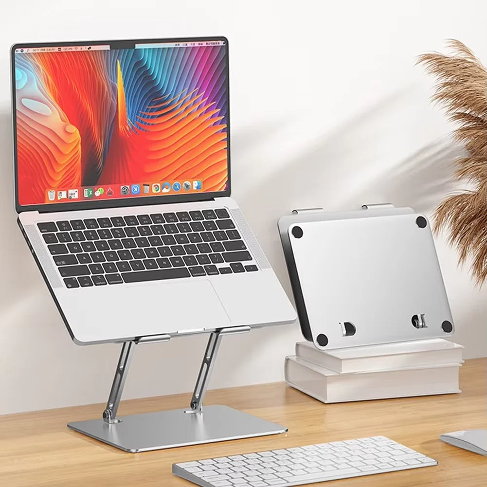 Jomaa Adjustable Laptop Stand Portable Aluminum Riser Ergonomic Foldable Desk Stand for Computer Notebook