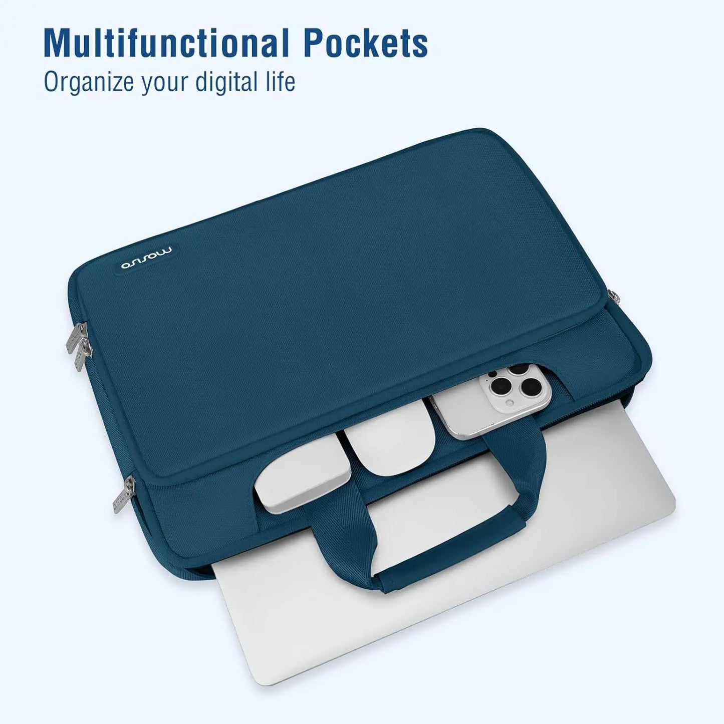 360 Protective Laptop Sleeve Handbag for 13 14 15 16 inch MacBook Pro Air M4 M3 M2 M1 Computer Notebook Sleeve Cover Briefcase