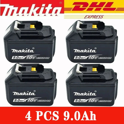 100% Original Makita 18V 5Ah 6Ah 9Ah Lithium Battery & Charger, Replacement Battery for DDF487 Cordless Impact Drill