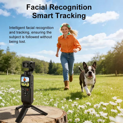ANSVICAM 4K Wifi Pocket Vlogging Camera 330° Auto Rotatable Touch Screen Sports DV Bodycam Face Tracking Portable Action Cameras