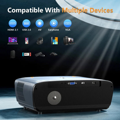 S7+ 4K Ultra HD Projector Video Movies 4000 ANSI Google TV Home Theater Android 14 Auto Focus Smart TV Beam Projectors Daytime