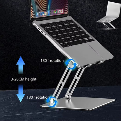 Jomaa Adjustable Laptop Stand Portable Aluminum Riser Ergonomic Foldable Desk Stand for Computer Notebook
