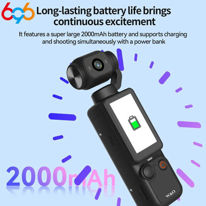 1080P 100W Sports Camera Equipped With A 1.9-inch CMOS Sensor USB Charging 180° Rotation 1000mAh Portable Multifunctional Camera