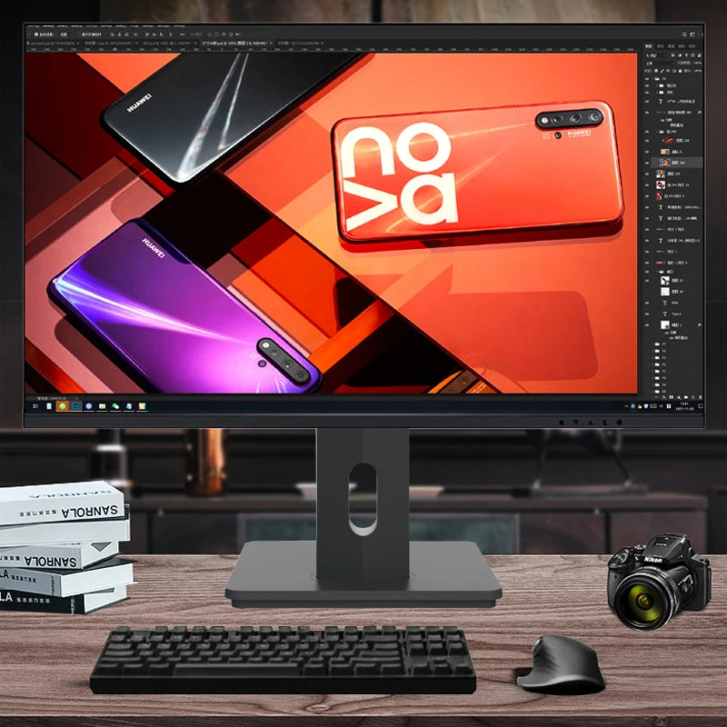 FYHXele 27"  4K Computer Monitor IPS Elevating and Rotating Gaming Screen PC Monitor 1ms Fast Response 100%sRGB Game Monitors