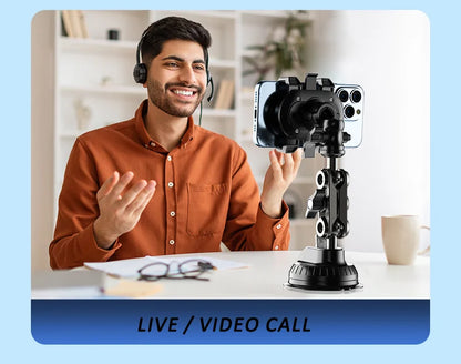 Car Phone Mount Video Recording Universal Magic Arm Suction Car Phone Holder Mount Windshield Window Glass Vlog Shooting