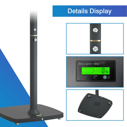 27" Portable Smart TV - Rotatable Android 10 Advertising Monitor with Battery (Movable Stand, Full HD Touchscreen）