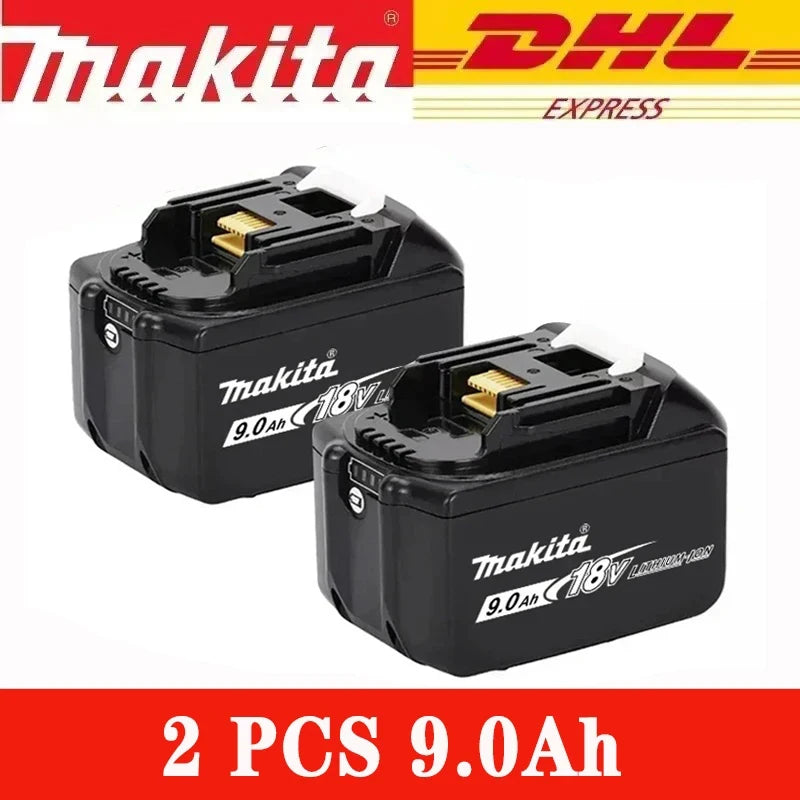 100% Original Makita 18V 5Ah 6Ah 9Ah Lithium Battery & Charger, Replacement Battery for DDF487 Cordless Impact Drill