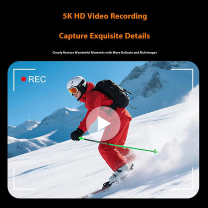 ANSVICAM 5K Action Camera Anti-shake Pocket Vlogging Cam  270° Auto Rotative 4K 60FPS Sports DV Portable Digital Video Recorder