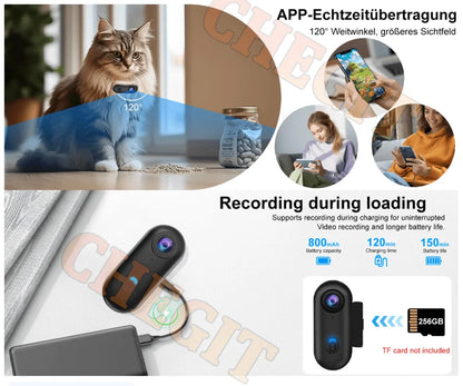 4K HD Motorcycle Mini Recorder Finger WIFI Action Camera Lightweight POV Motorcycle Road Sport Cam Bicycle Vlog Pet Body Camera