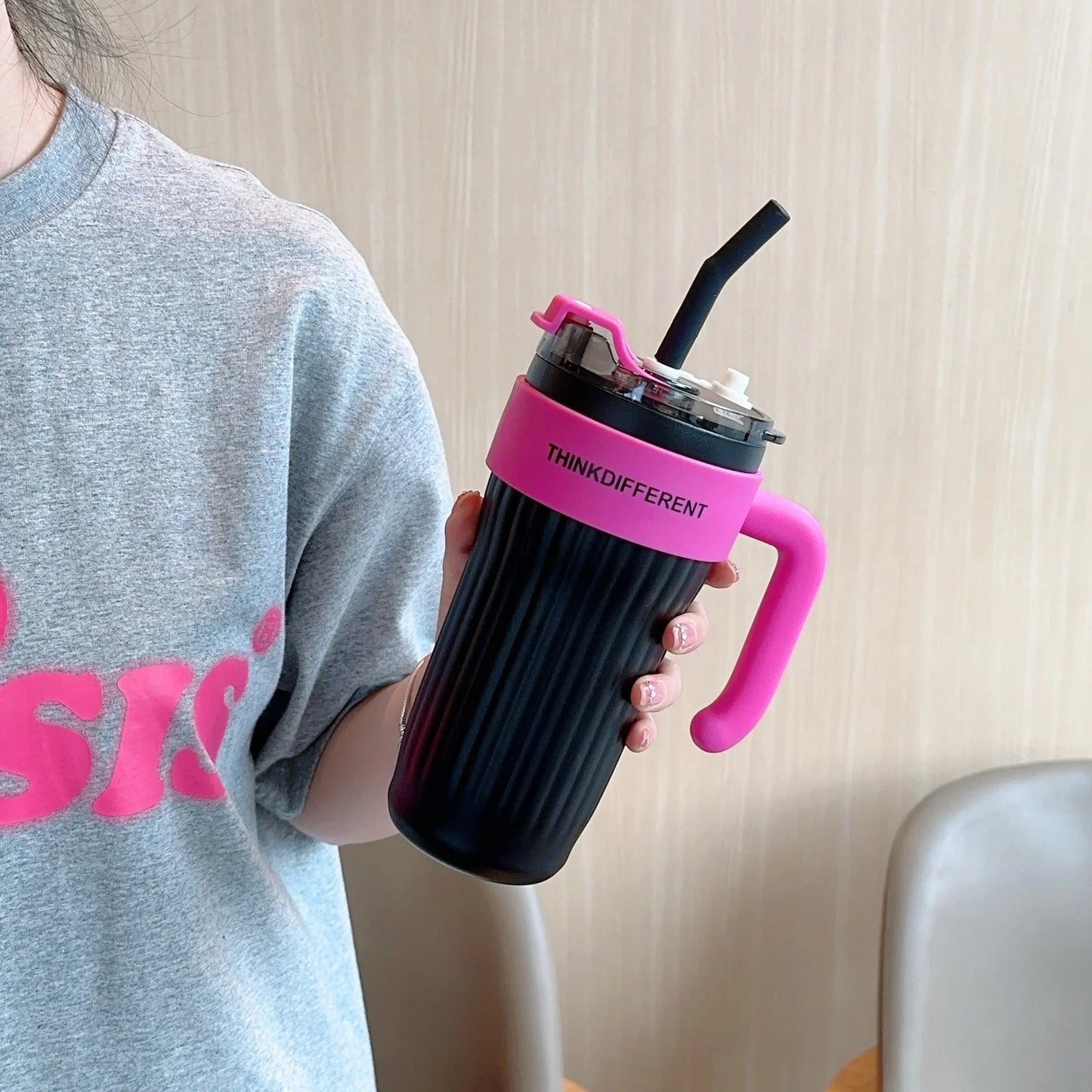 860ML Stainless Steel Thermo Bottle Large Capacity Coffee Cup Sport Insulated Cup Portable Tumbler Vacuum Flasks Car Thermal Cup