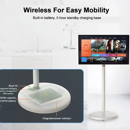 32 27 Inch Android Smart LED Touch Screen Portable Mini TV FHD 1080p CE Certified Built-in Battery Television for Home Shop