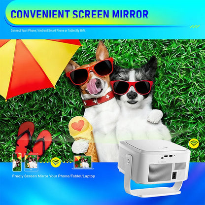 Velec 1100ANSI HY450 Max Auto Focus Beam Projector 8K 1080P Android 14 Voice Control BT5.4 Auto Offset Home Theater For Outdoor