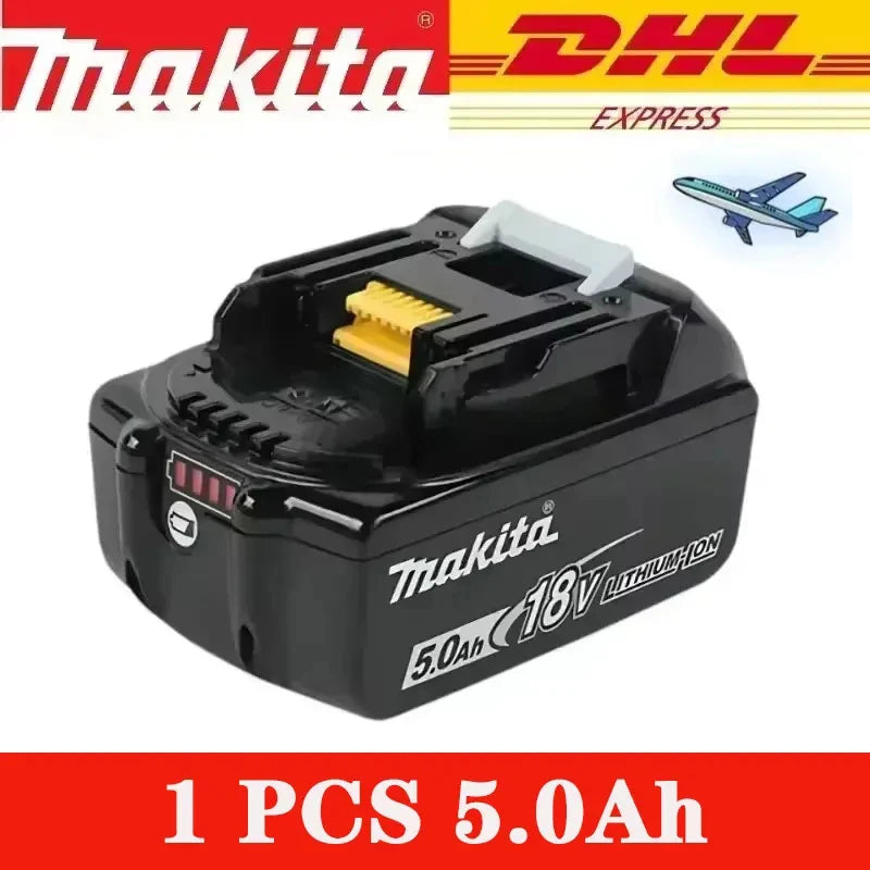 100% Original Makita 18V 5Ah 6Ah 9Ah Lithium Battery & Charger, Replacement Battery for DDF487 Cordless Impact Drill