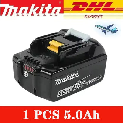 100% Original Makita 18V 5Ah 6Ah 9Ah Lithium Battery & Charger, Replacement Battery for DDF487 Cordless Impact Drill