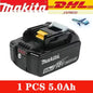 100% Original Makita 18V 5Ah 6Ah 9Ah Lithium Battery & Charger, Replacement Battery for DDF487 Cordless Impact Drill