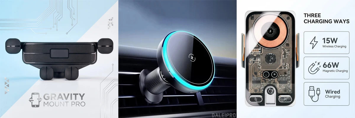 RHD LHD For Toyota Rav4 2026 2027 Dual Car Phone Holder Screen Fixed Clip Wireless Charger Phone Mount Qi Phone Charger Mount