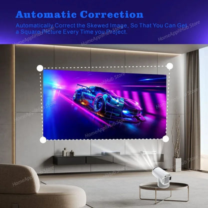 HY300 Home Projector 4K Portable LCD Ultra HD Wall Projection Wireless Screen Mirroring Android 1080P