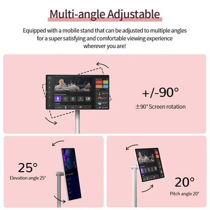 Smart Tv Television 21.5 Inch LED Tv with Android WiFi Rotate Ips Touch Screen Portable Smart Tv for Work