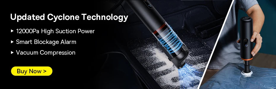 Baseus Car Vacuum Cleaner Wireless Air Dust Blower Gun for Car Powerful Portable Car Cleaning Appliance Cordless Vehicle Cleaner
