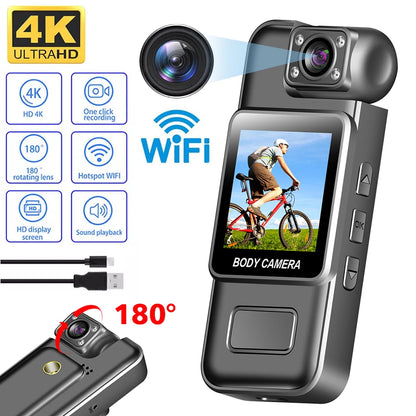 Ultra HD 4K WiFi Mini Camera Portable Digital Video Recorder Police BodyCam Infrared Night Vision Sports DV Riding Camcorder 카메라