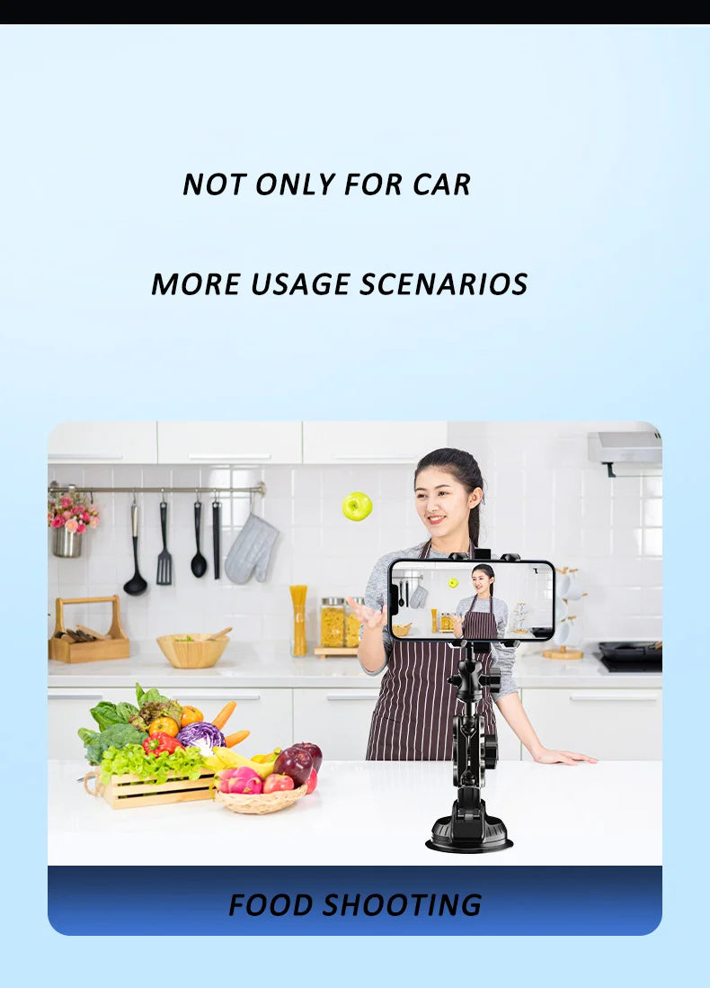 Car Phone Mount Video Recording Universal Magic Arm Suction Car Phone Holder Mount Windshield Window Glass Vlog Shooting