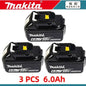 100% Original Makita 18V 5Ah 6Ah 9Ah Lithium Battery & Charger, Replacement Battery for DDF487 Cordless Impact Drill