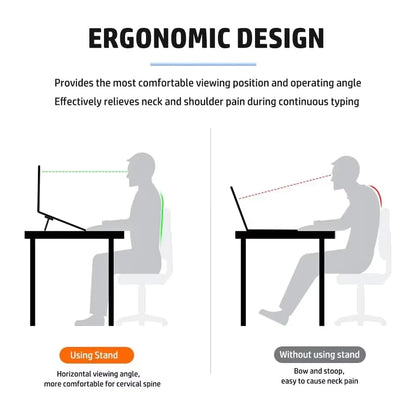 2Pcs Mini Foldable Laptop Holder Portable Computer Keyboard Riser with 2 Adjustable Angle Self-Adhesive Invisible Notebook Stand