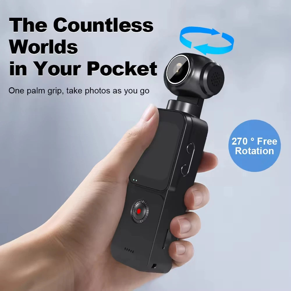 ANSVICAM 5K Action Camera Anti-shake Pocket Vlogging Cam  270° Auto Rotative 4K 60FPS Sports DV Portable Digital Video Recorder