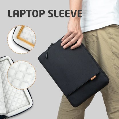 360° Protective Laptop Sleeve Bag for 13 14 15 16 inch MacBook Pro M4/M3/M2/M1 & Surface Laptop 7 13.8", Water-Resistant Case