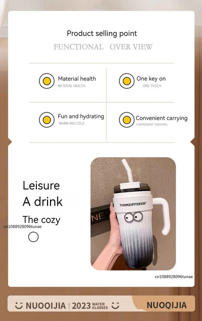 860ML Stainless Steel Thermo Bottle Large Capacity Coffee Cup Sport Insulated Cup Portable Tumbler Vacuum Flasks Car Thermal Cup