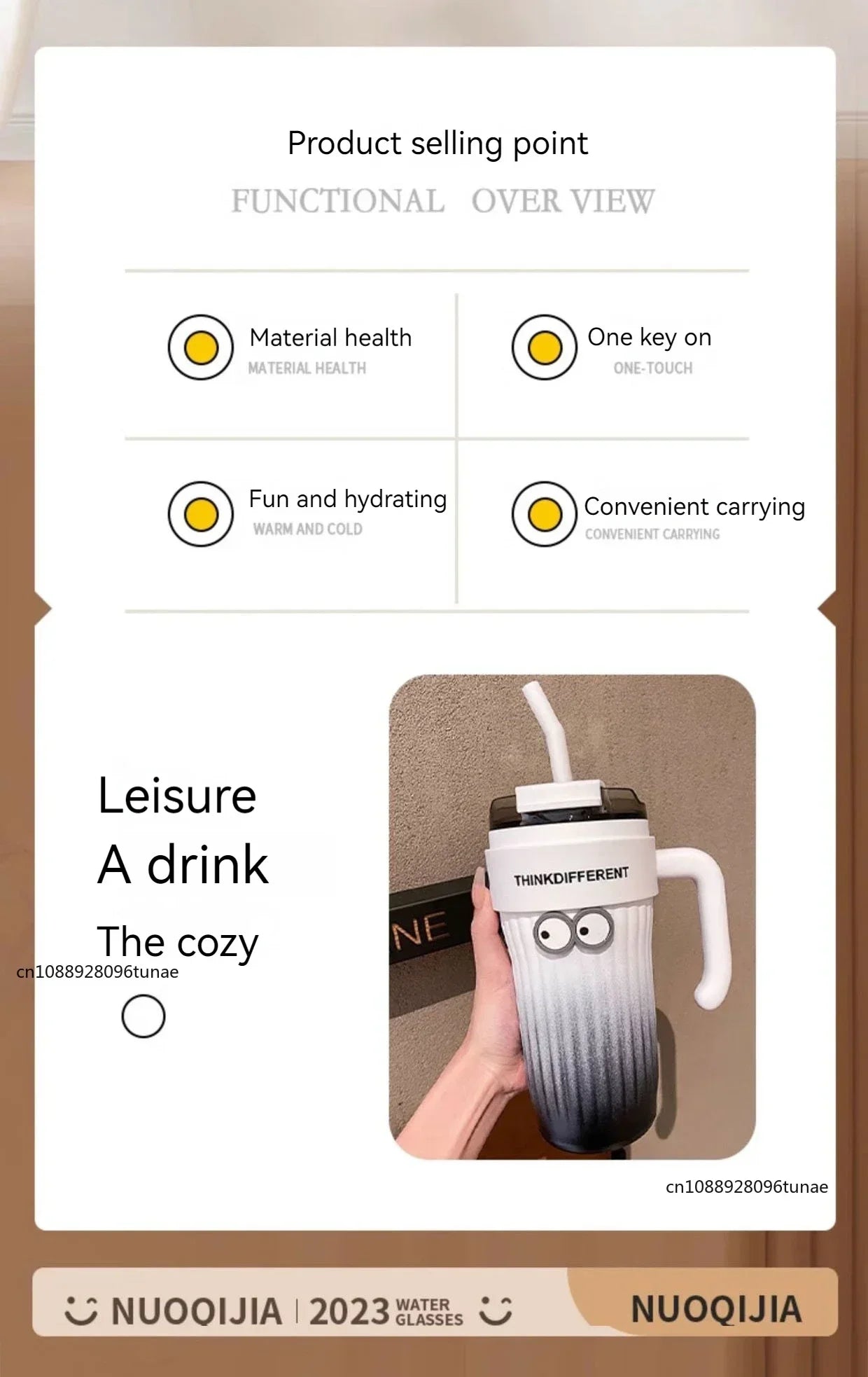 860ML Stainless Steel Thermo Bottle Large Capacity Coffee Cup Sport Insulated Cup Portable Tumbler Vacuum Flasks Car Thermal Cup