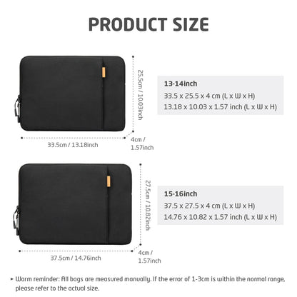 360° Protective Laptop Sleeve Bag for 13 14 15 16 inch MacBook Pro M4/M3/M2/M1 & Surface Laptop 7 13.8", Water-Resistant Case
